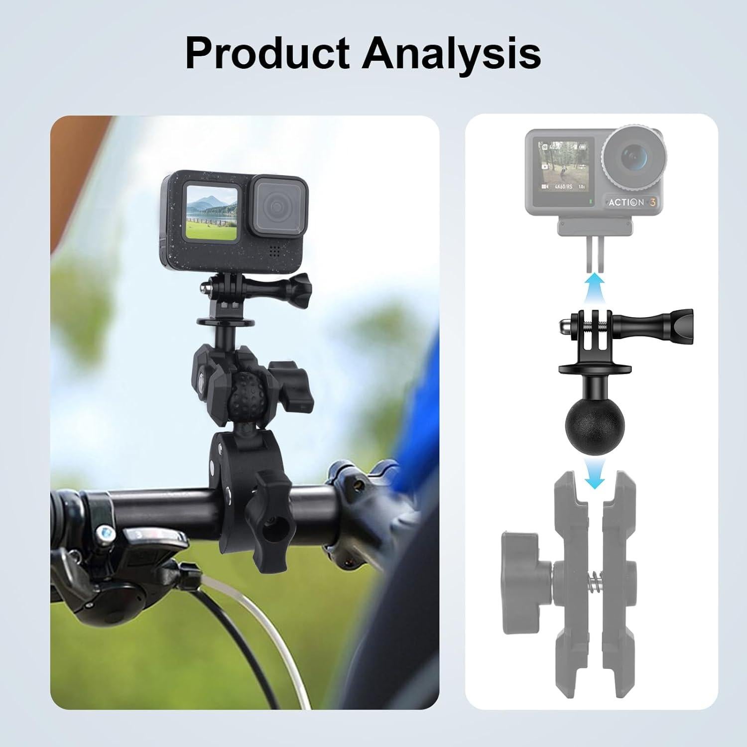 Adaptador de Montaje de Bola 2.54cm Mechrig YD040 para Gopro