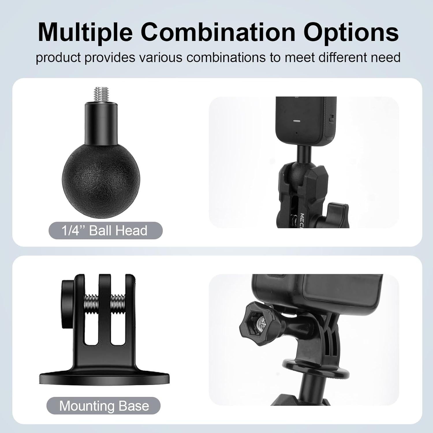 Adaptador de Montaje de Bola 2.54cm Mechrig YD040 para Gopro