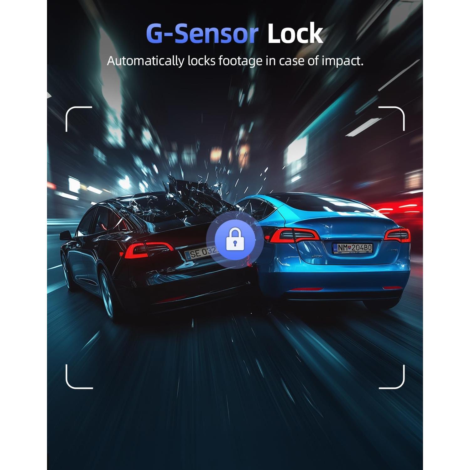 Cámara Dash Dual 4K + 1080P Cievie D100 con SD 64GB