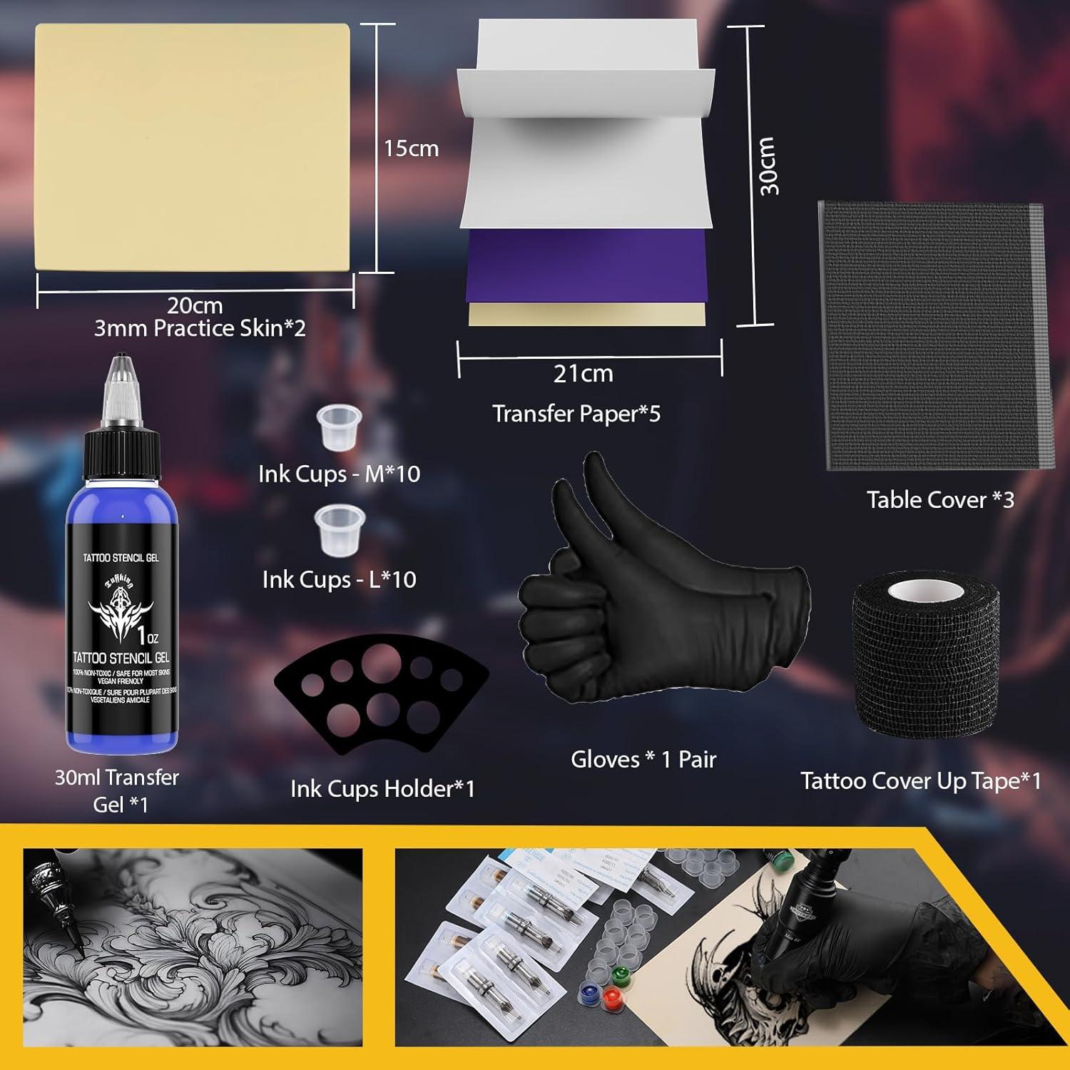 Kit de Práctica de Tatuaje YBEAUTY con 35 Piezas