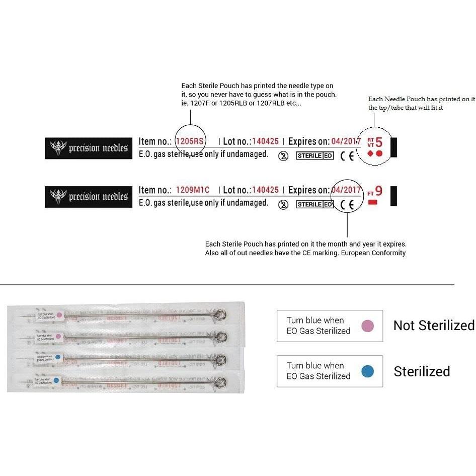 Agujas de Tatuaje Liner Redondo #12 0.35mm 1201RL Caja 50