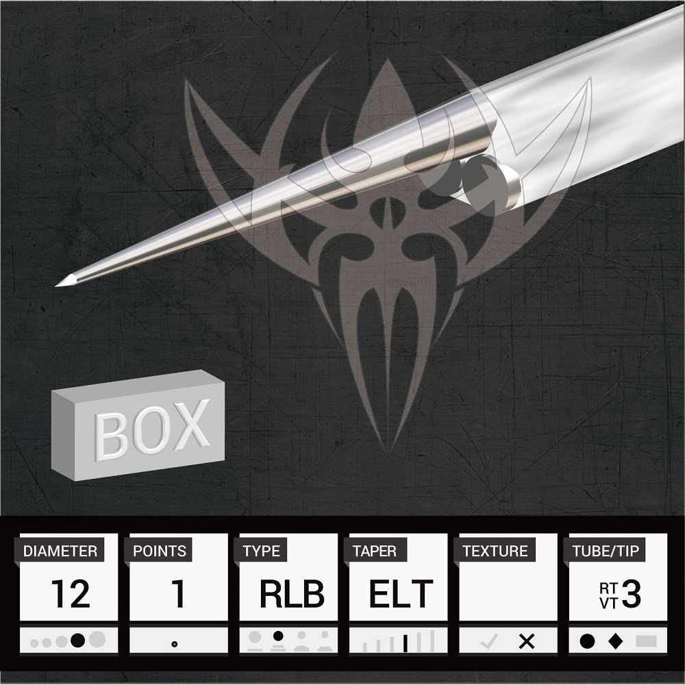 Agujas de Tatuaje Liner Redondo #12 0.35mm 1201RL Caja 50