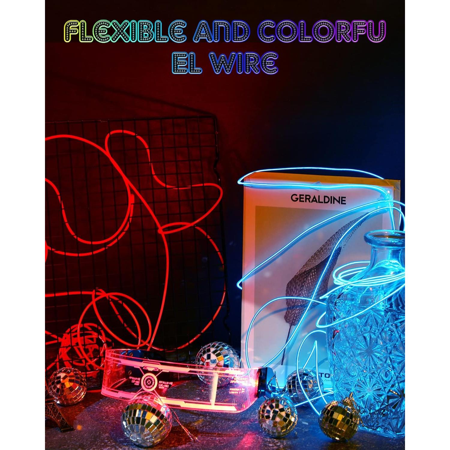 Luces LED Neón Portátiles Konohan 6 Pcs 3 Metros Batería