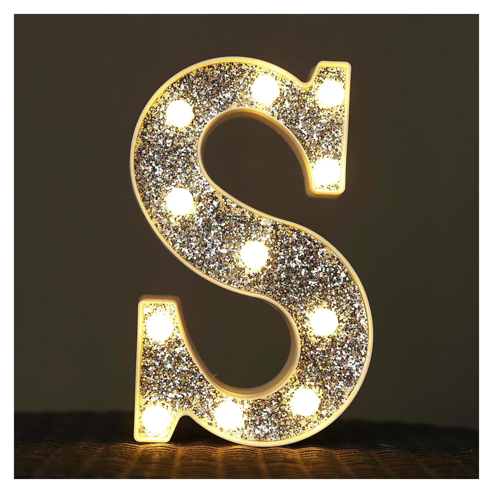 Letras Iluminadas KANLONG Letra S LED para Decoración