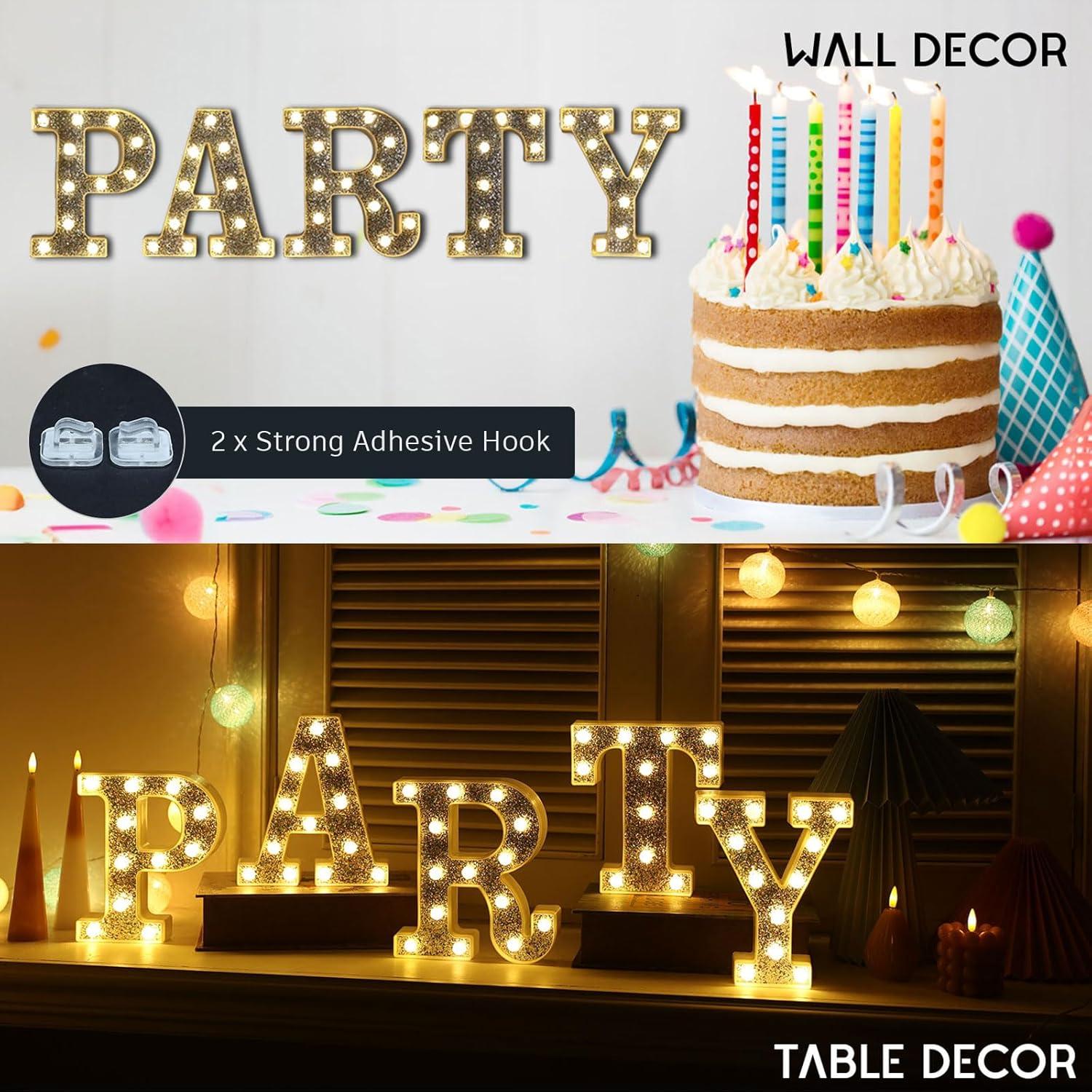 Letras Iluminadas KANLONG Letra S LED para Decoración