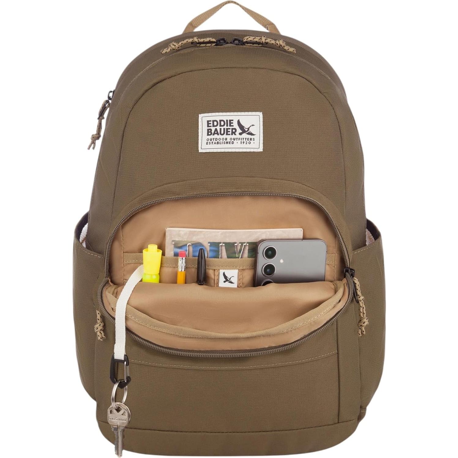 Mochila Campus Eddie Bauer 26L para Laptop - Verde Adler