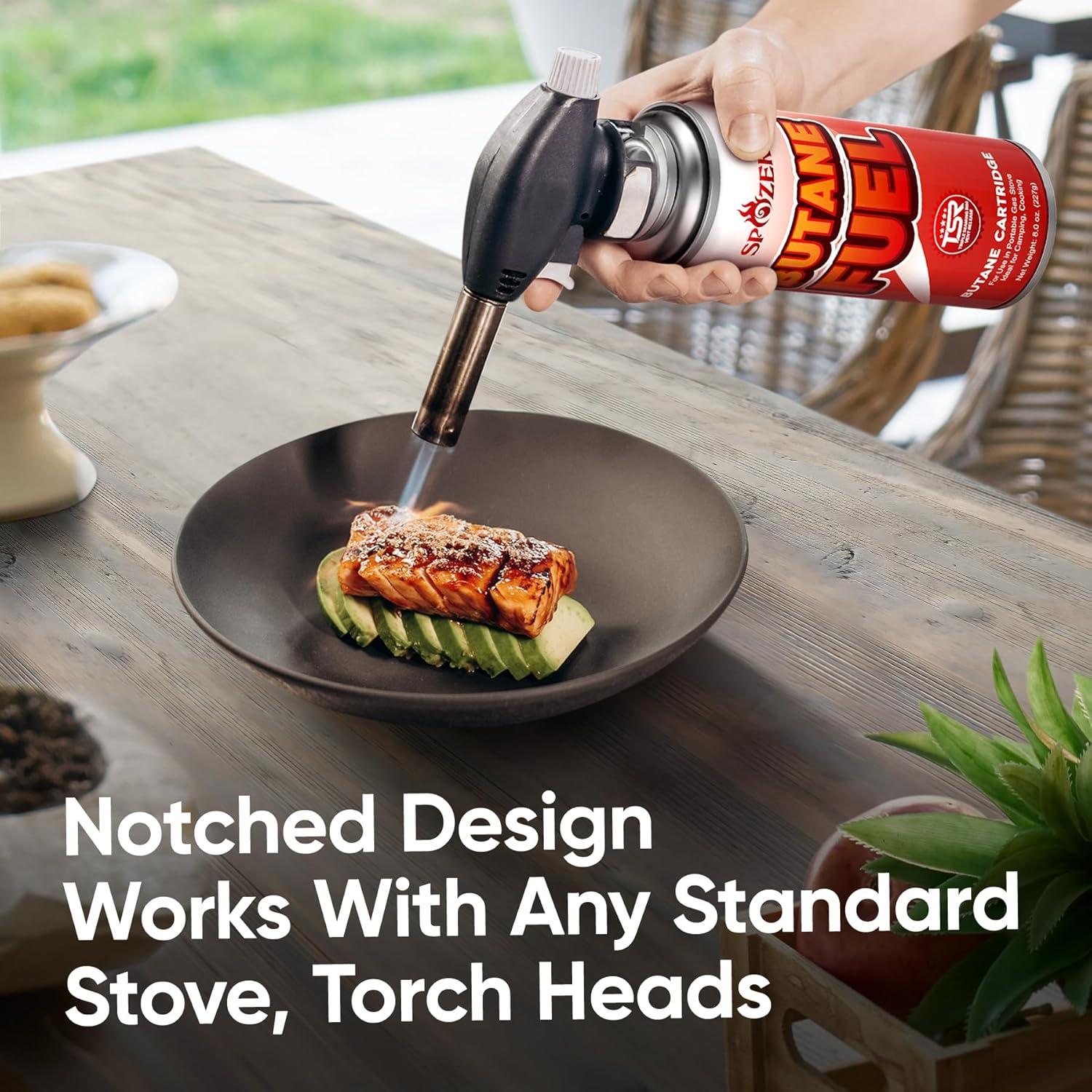 Cartuchos de Butano Spozer 4 PCS 227g con Válvula de Seguridad