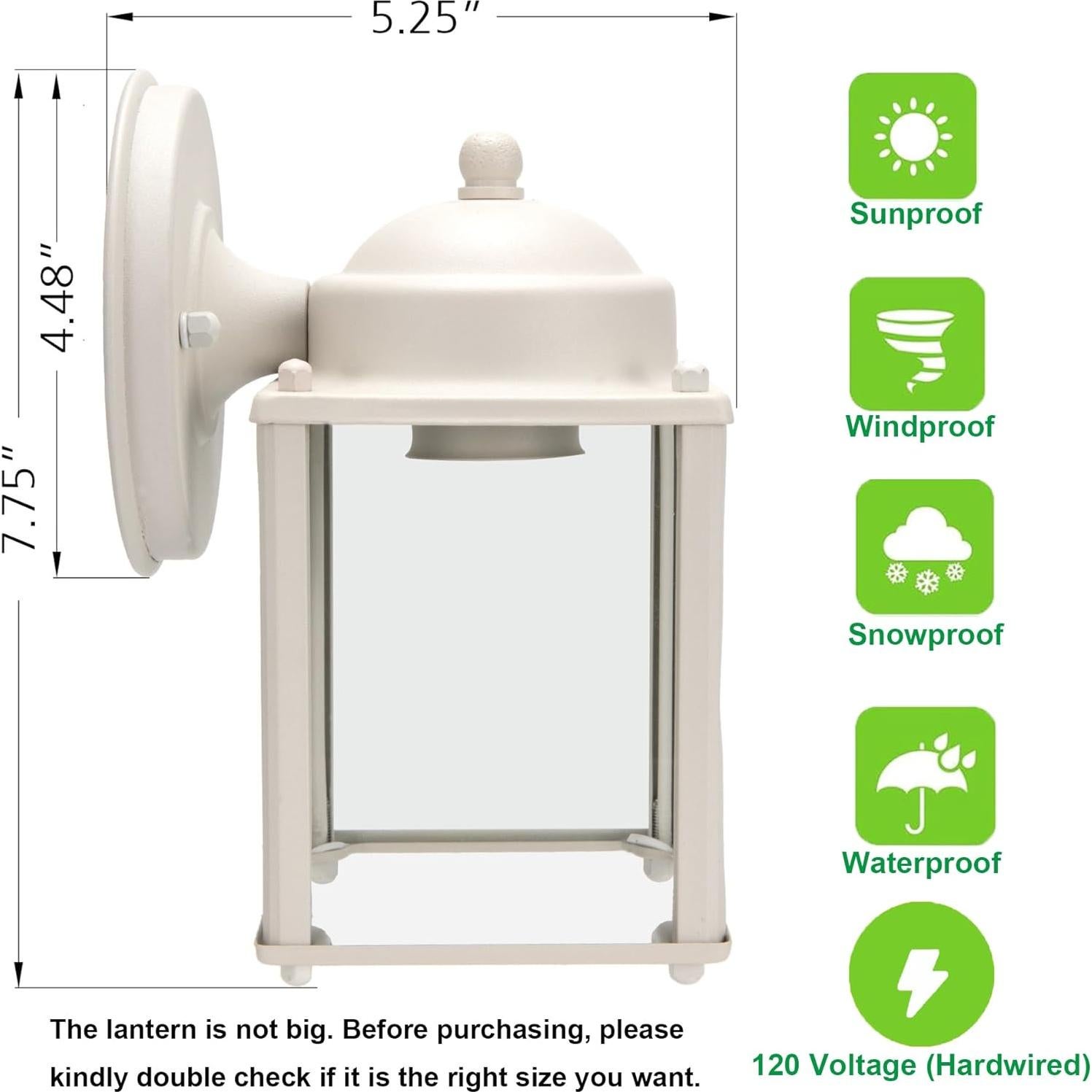 Lámpara de Pared Exterior LIT-PaTH, Aluminio y Vidrio, 2 Piezas