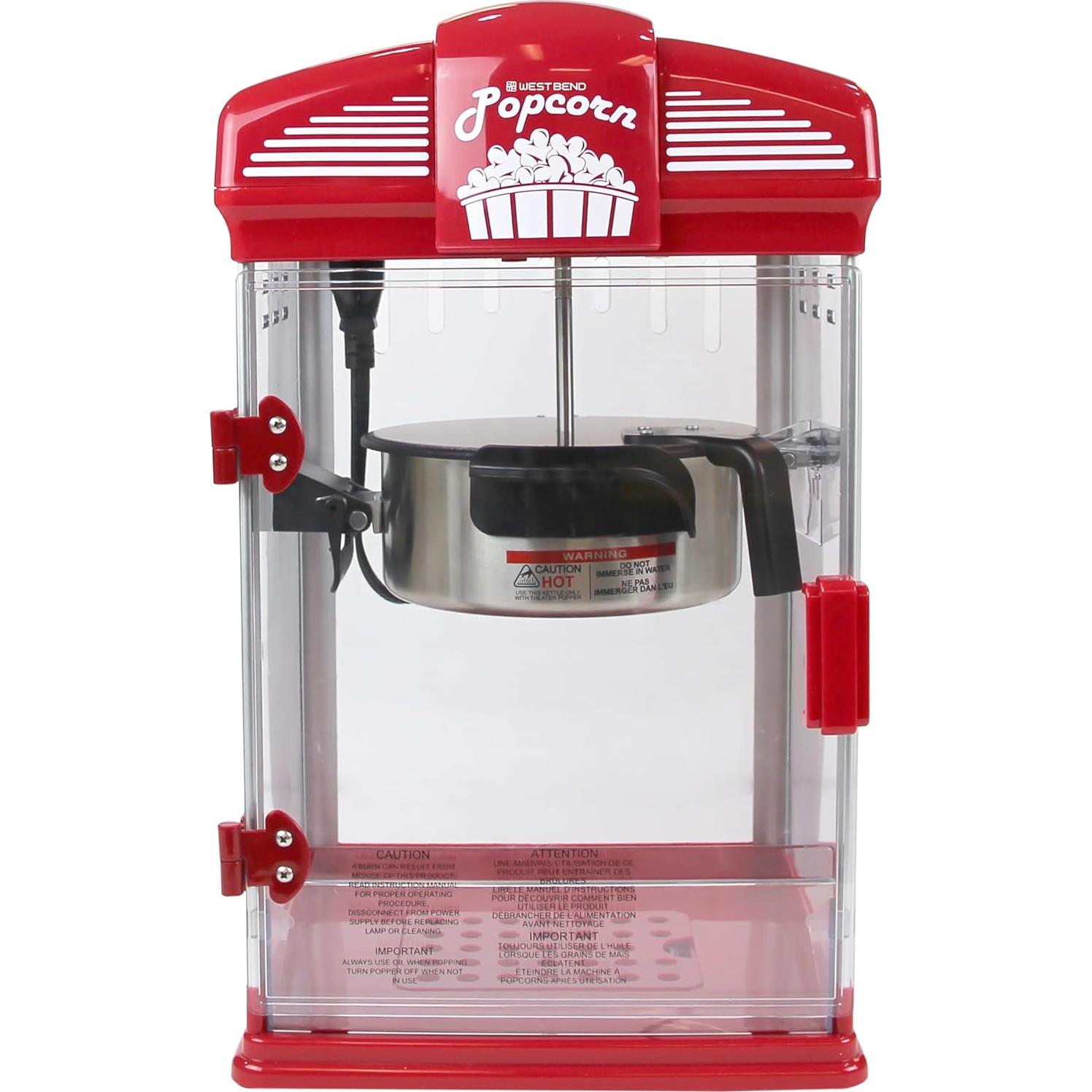 Máquina de Palomitas West Bend 4 Qt. Roja Antiadherente