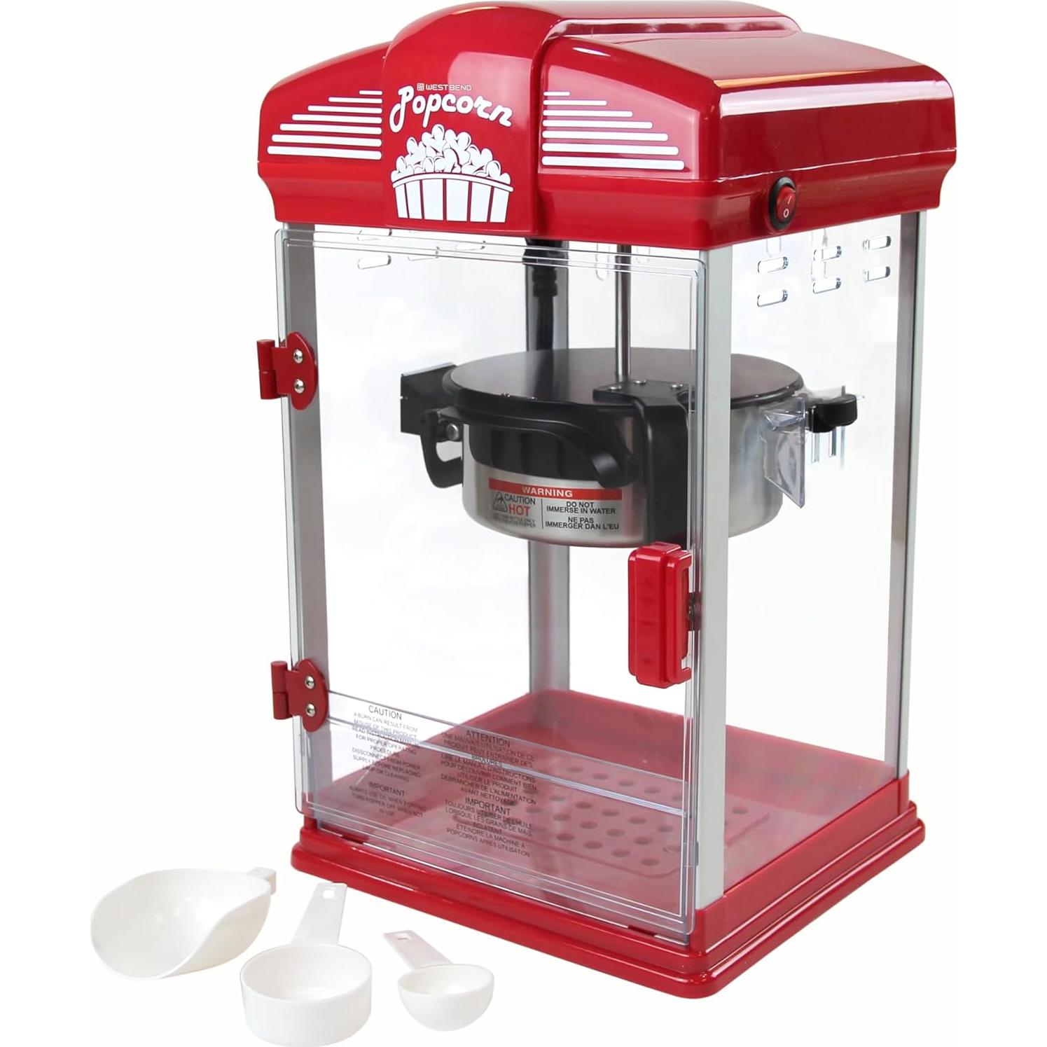 Máquina de Palomitas West Bend 4 Qt. Roja Antiadherente