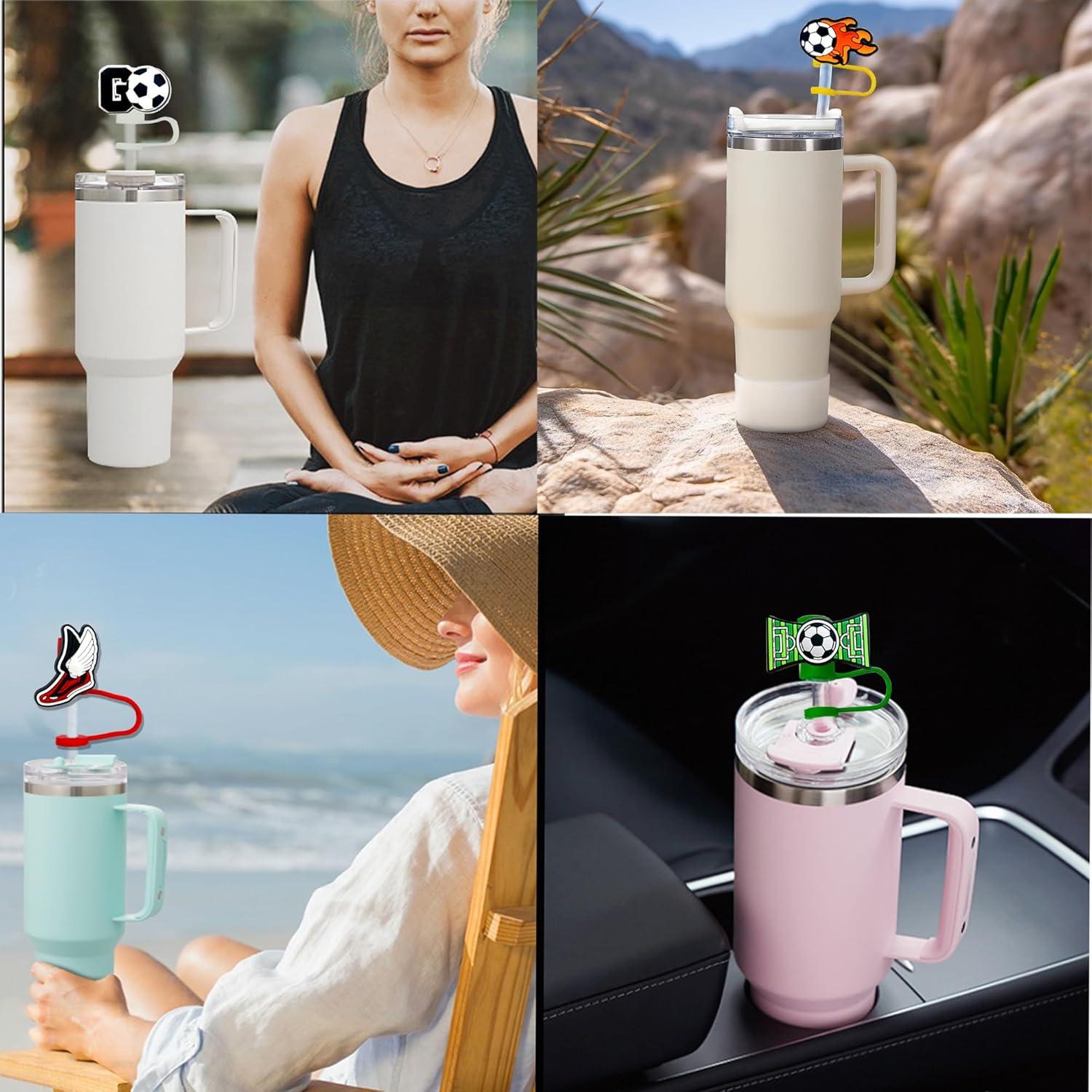 10 Tapas de Pajita de Silicona Kinearcharms para Tazas Stanley 10mm