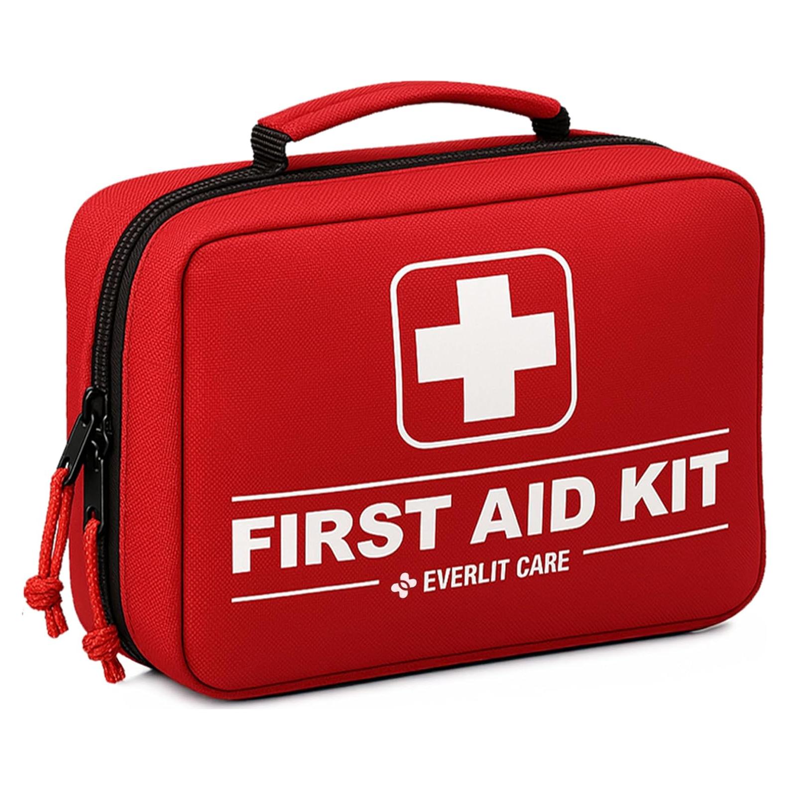 Kit de Primeros Auxilios 380 Piezas EVERLIT CARE Rojo