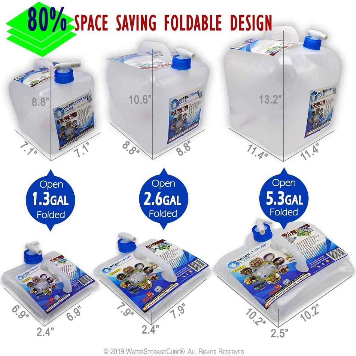 Contenedores de Agua Plegables Premium WaterStorageCube 19.2L