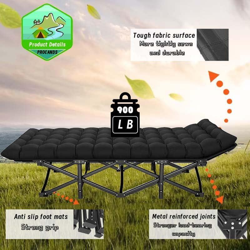 Cama de Camping Plegable Procands XXL con Colchón 81 cm 408 kg