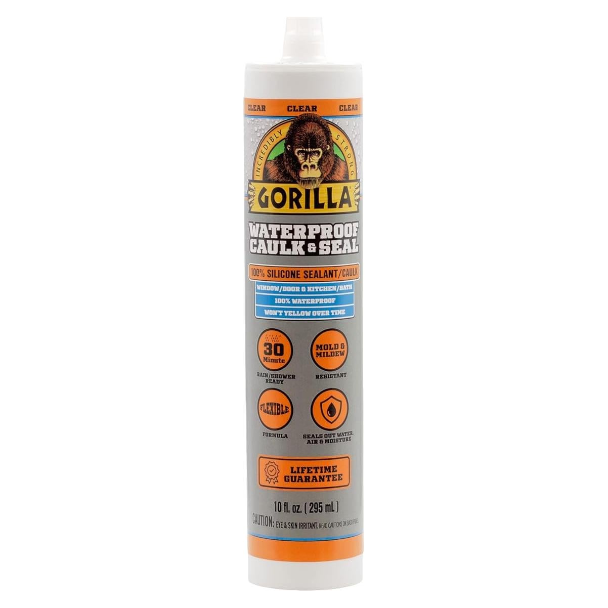Sellador de Silicona Impermeable Gorilla 300ml Transparente