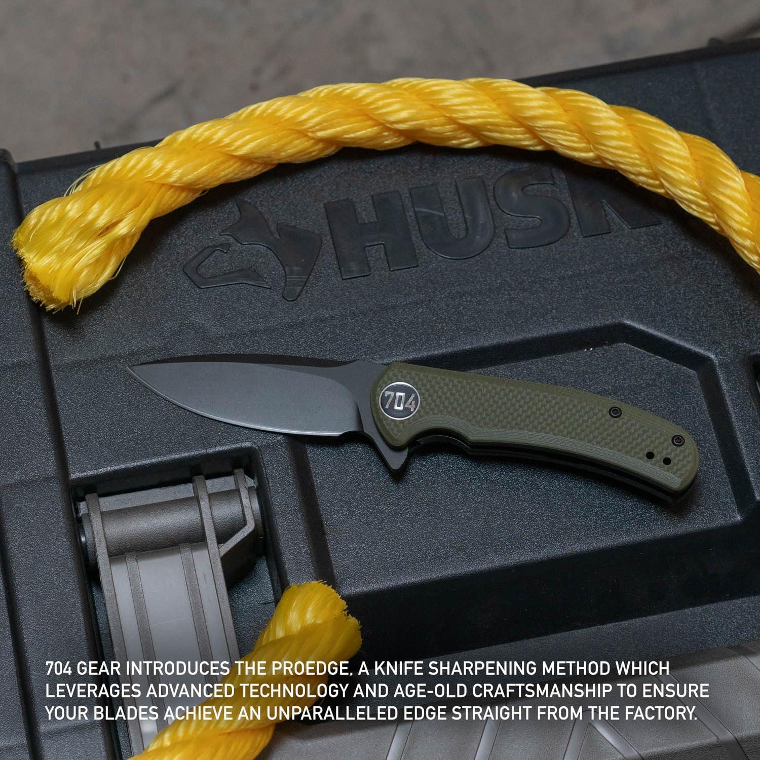 Cuchillo Plegable 704 Gear Urban Ranger Lite Damasco Verde