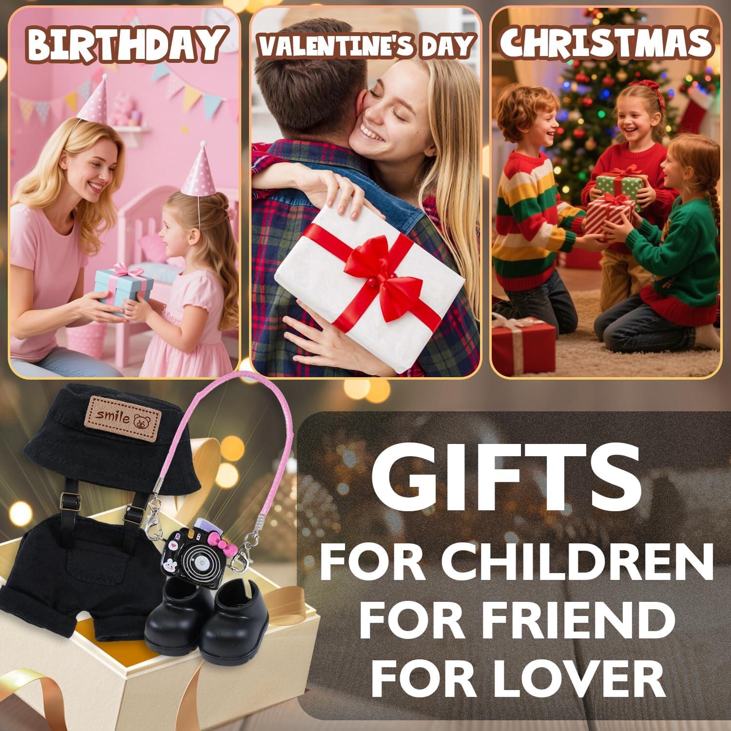 Conjunto de Ropa para Muñeca 17 cm Gyothrig - 5 Piezas Negro