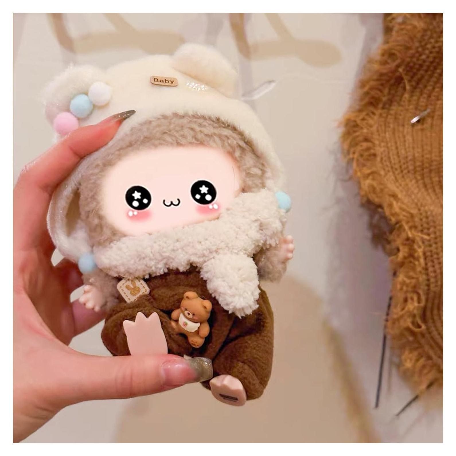 Conjunto Ropa de Muñeca Labubu 17cm - Overoles y Sombrero