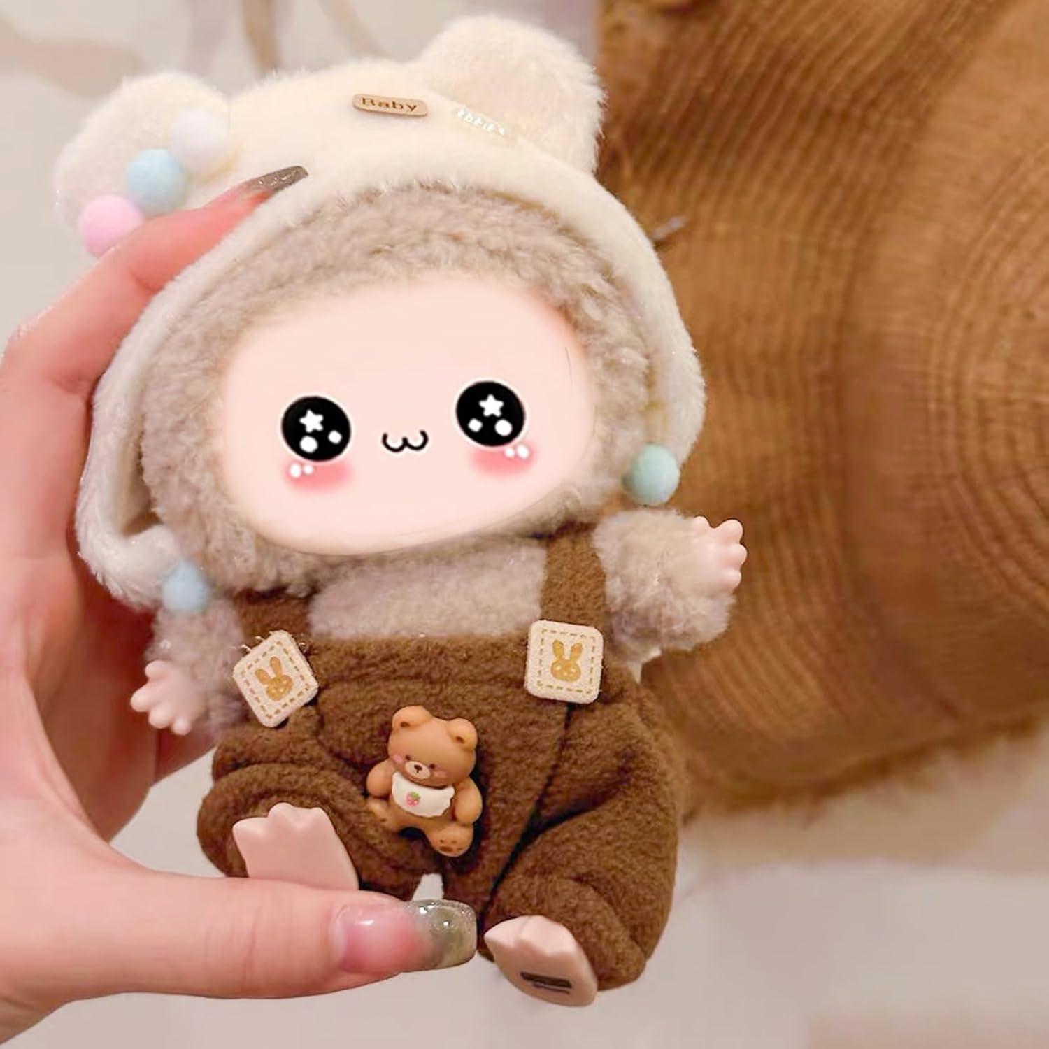 Conjunto Ropa de Muñeca Labubu 17cm - Overoles y Sombrero