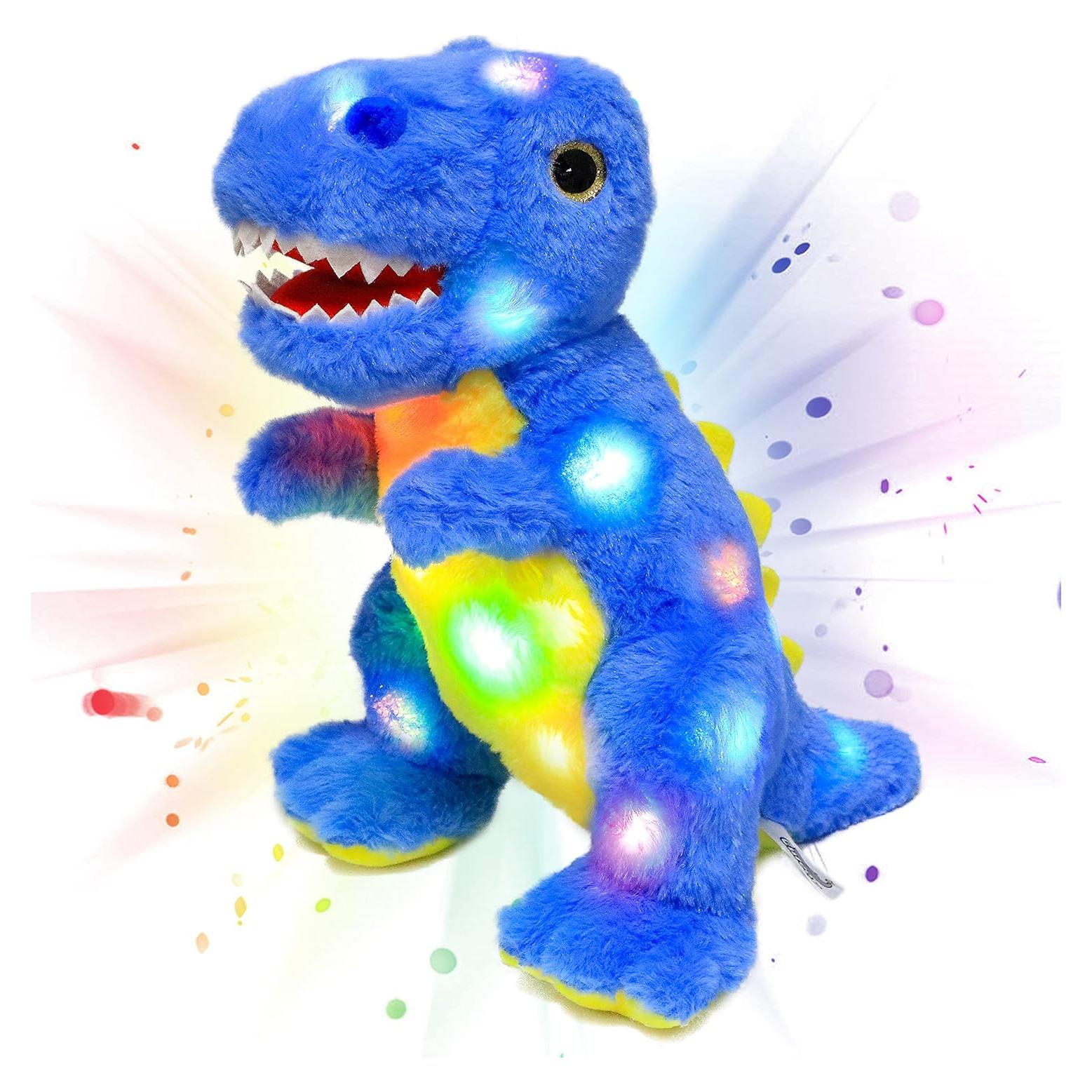 Dinosaurio de Peluche LED Cuteoy Azul 31.75 cm para Niños