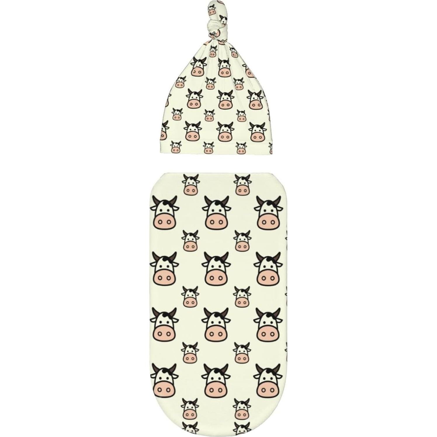 Manta de Envuelo para Bebés Recien Nacidos con Sombrero Beanie