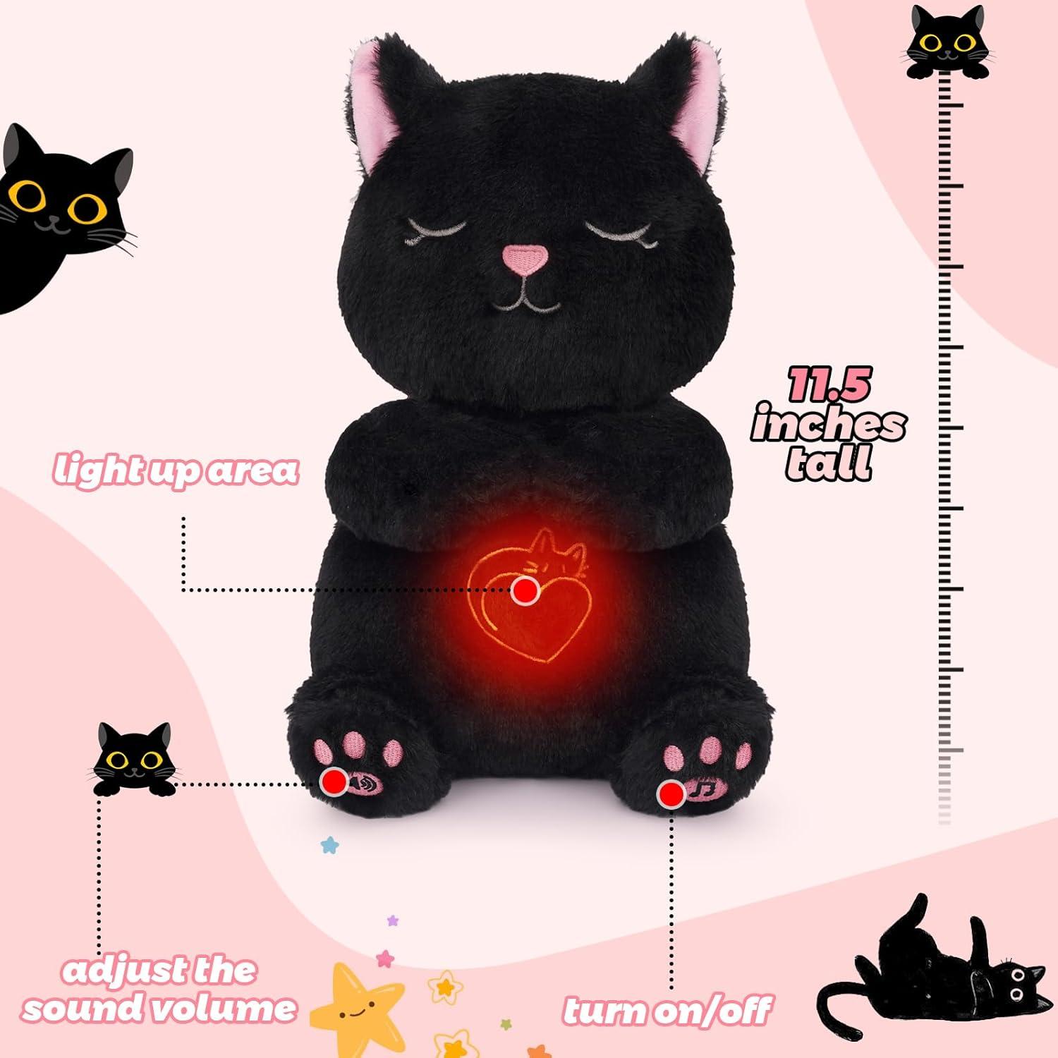 Animal de Peluche Gato Negro que Respira Prewplam - 249g