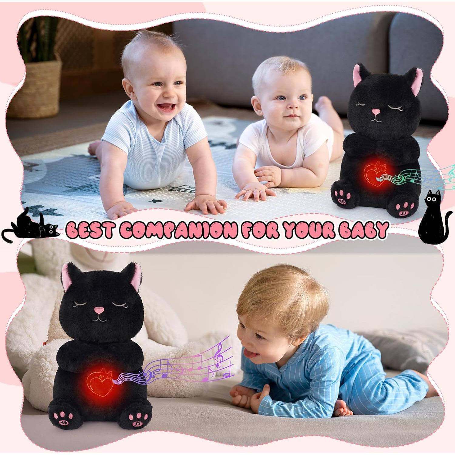 Animal de Peluche Gato Negro que Respira Prewplam - 249g