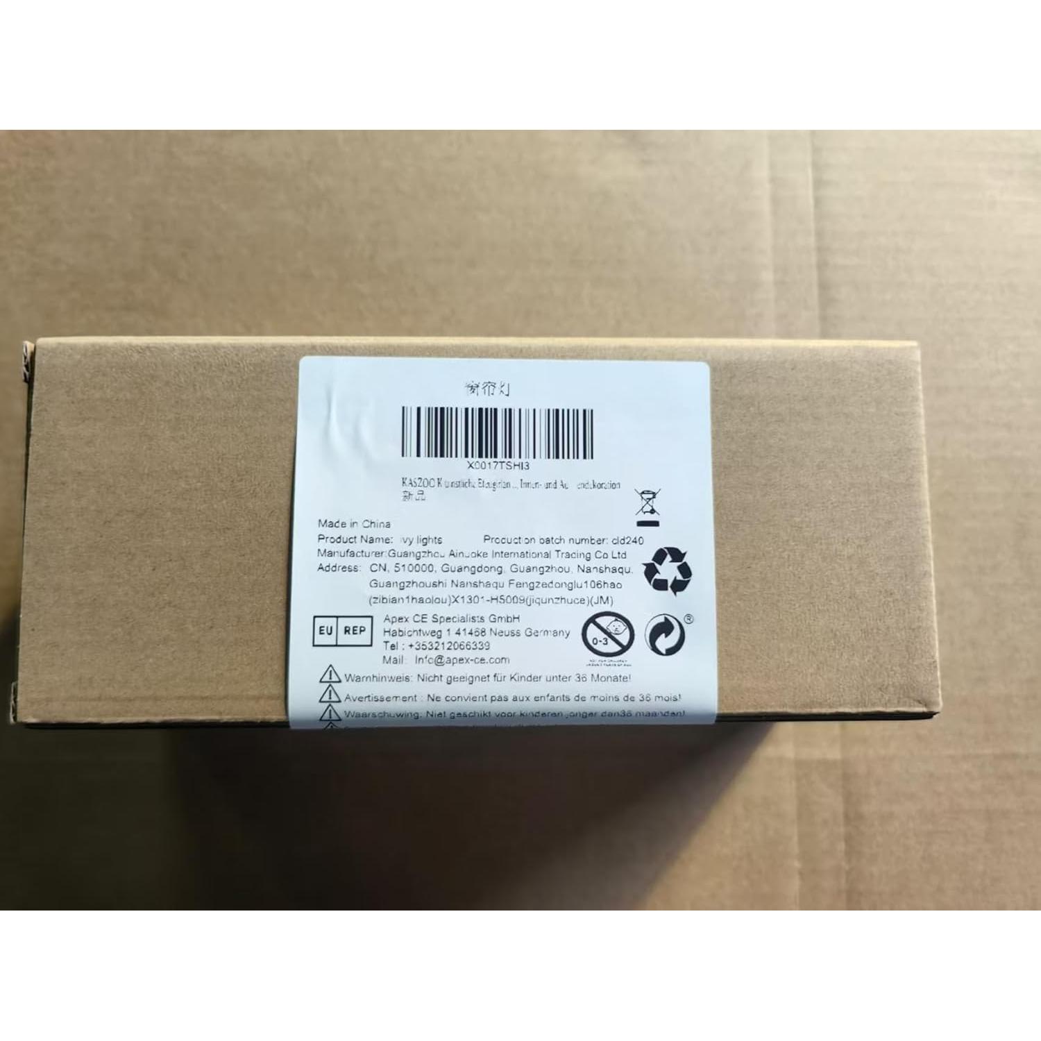 KASZOO Guirnalda de Hiedra Artificial con 240 Luces LED 2m