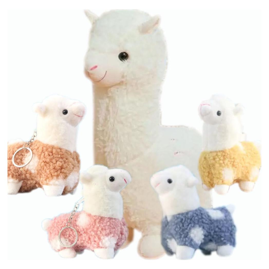 Juguete de Peluche Llama Alpaca YUKOUQIAN 25.4 cm Blanco