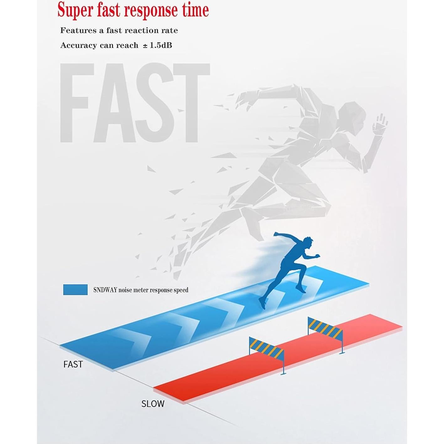 Medidor de Nivel de Sonido Digital SNDWAY SW-525A 30-130dB