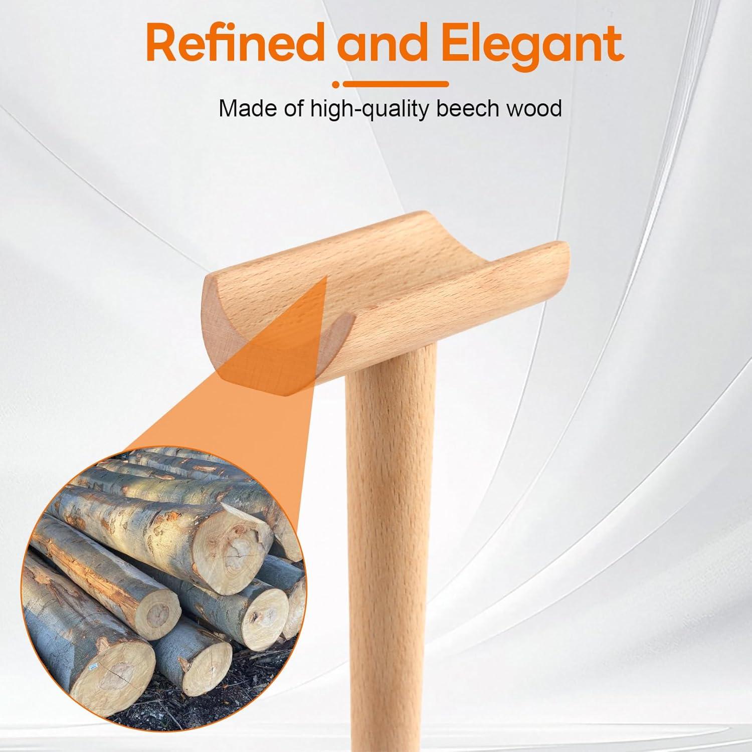 Soporte de Auriculares de Madera de Haya MDW - Organizador de Escritorio