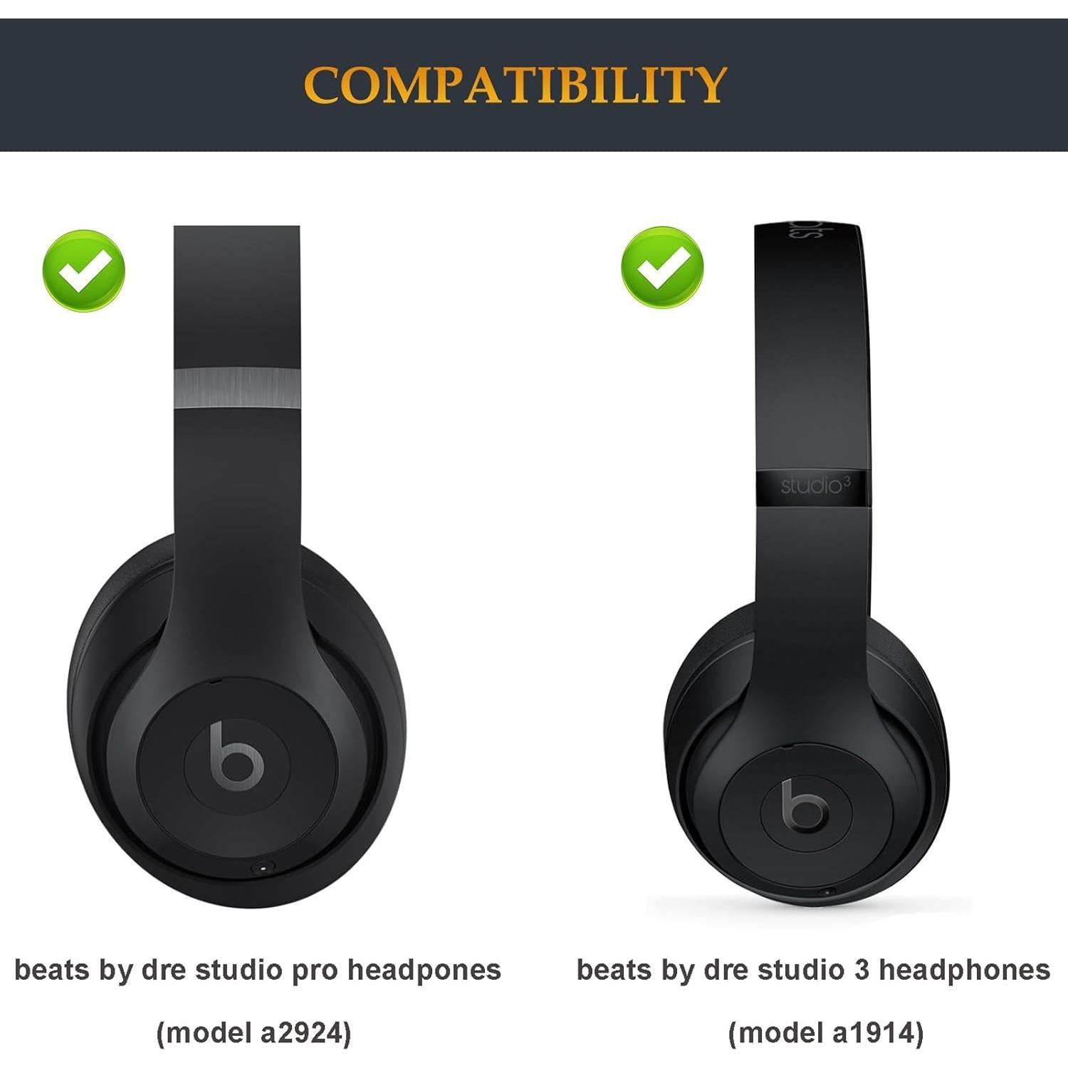 Diadema de Repuesto Fadmew para Beats Studio Pro y 3 - Negro