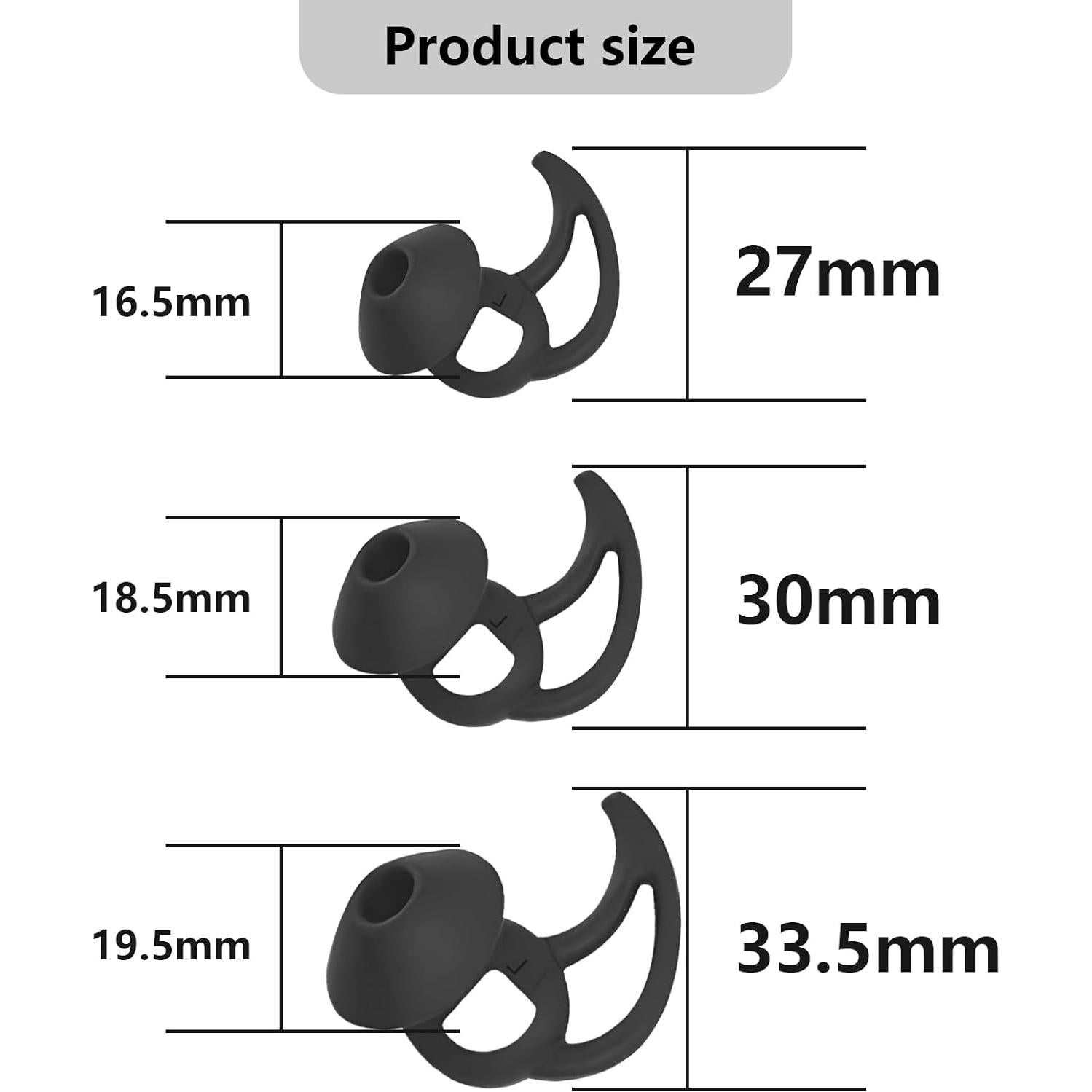 Consejos de Reemplazo de Silicona para Auriculares Bose S/M/L Negro