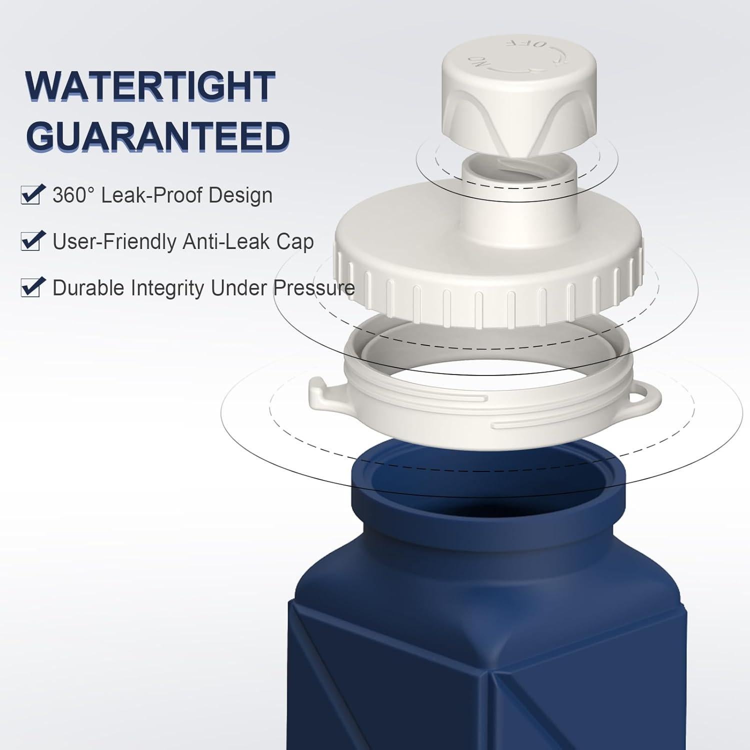 Botella de Agua Plegable 610ml BEAUTAIL Silicona Azul Oscuro