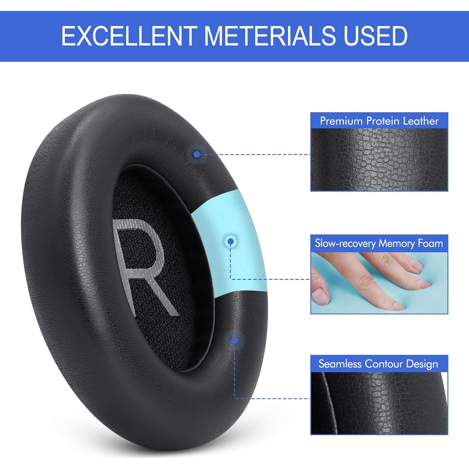 Almohadillas de Reemplazo Bose NC700 - Cuero de Proteína Negro