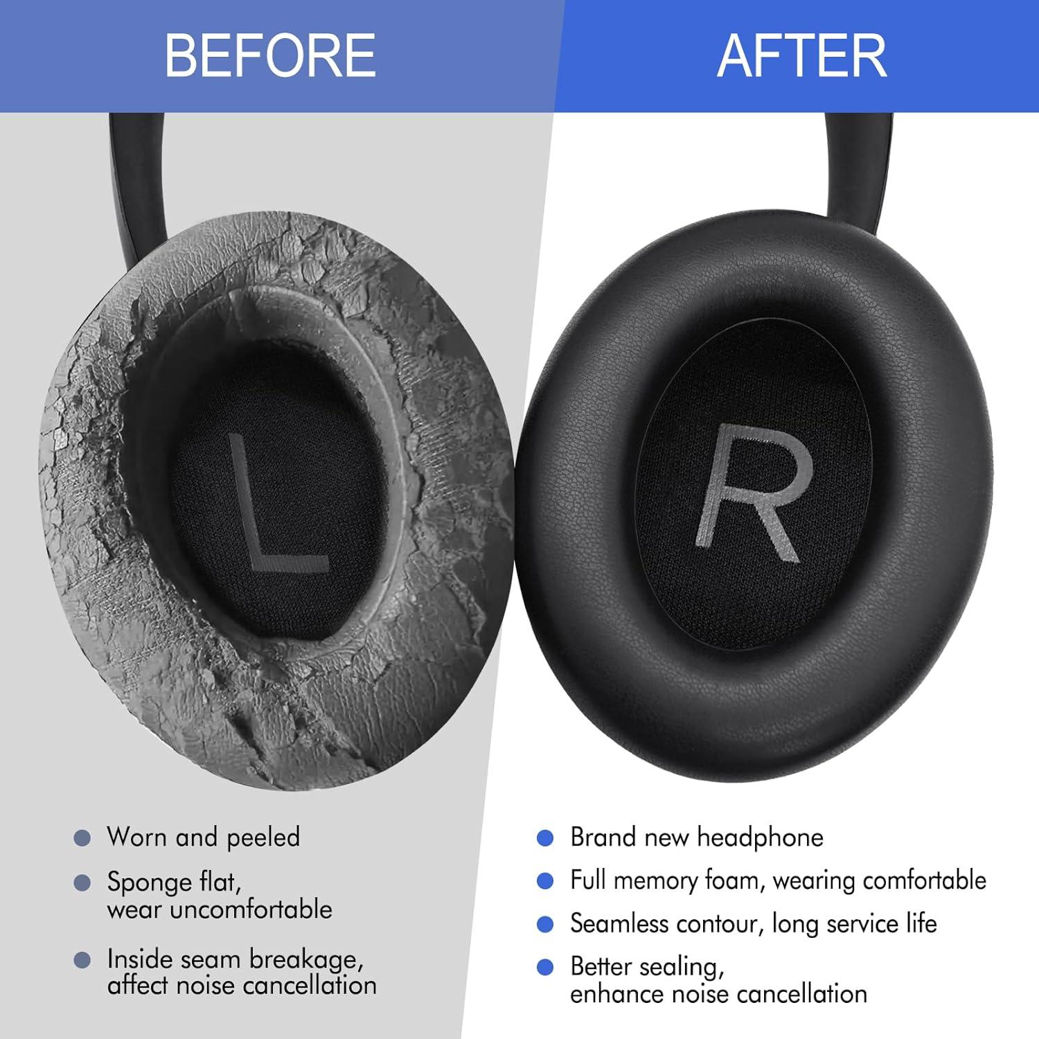 Almohadillas de Reemplazo Bose NC700 - Cuero de Proteína Negro