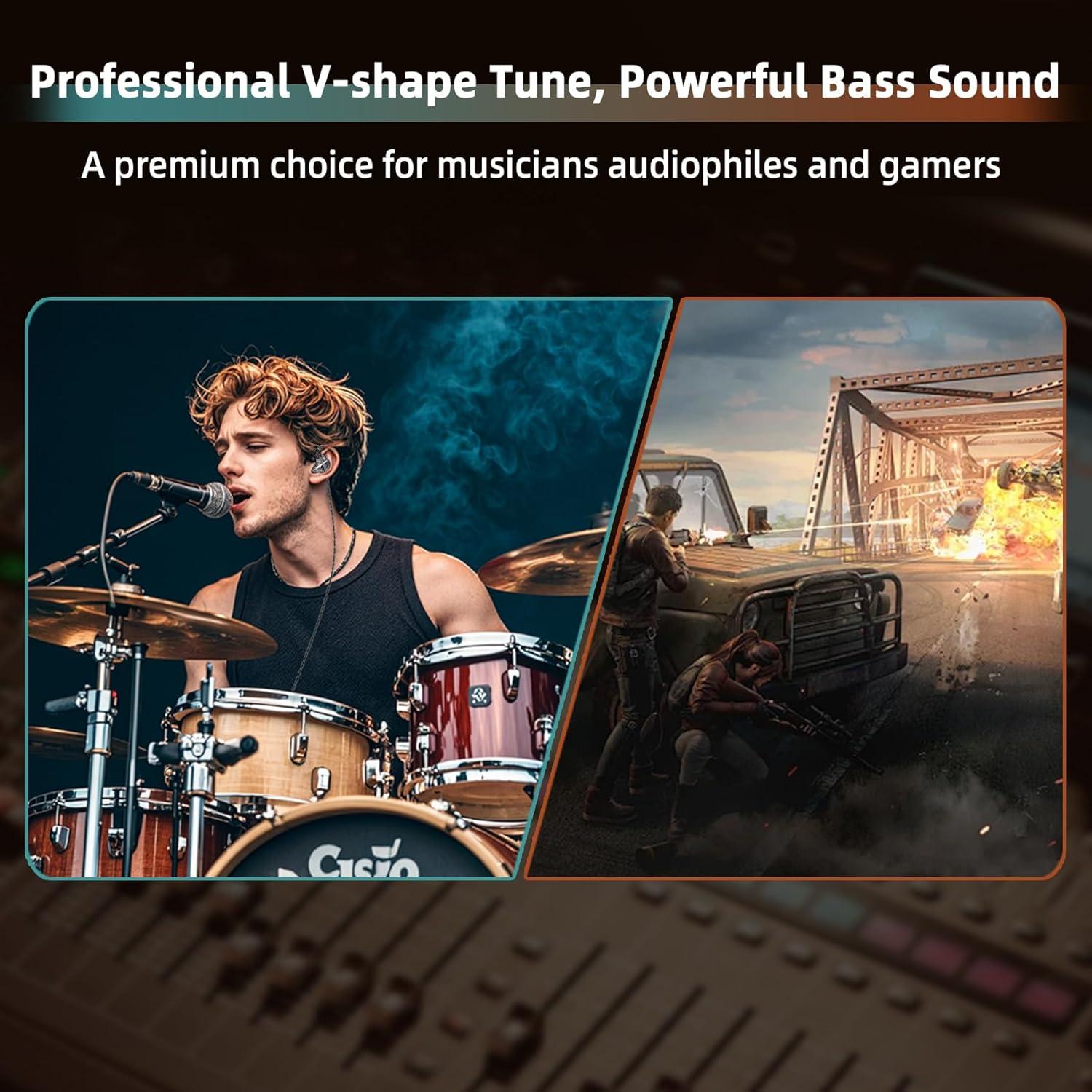 Auriculares Gaming CCZ DC01 Pro In Ear con Micrófono Cian