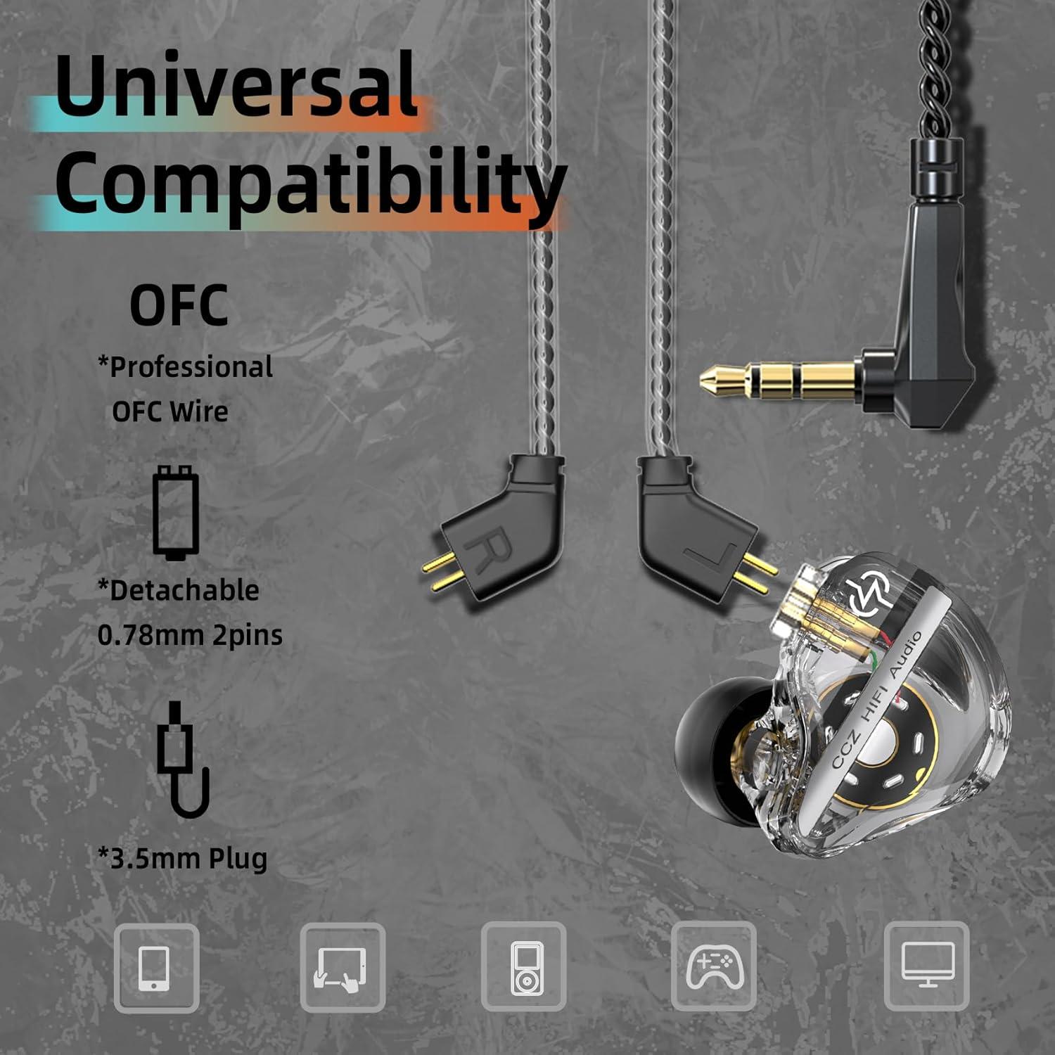 Auriculares Gaming CCZ DC01 Pro In Ear con Micrófono Cian