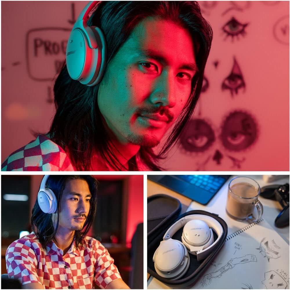 Auriculares Inalámbricos Bose QuietComfort 45 con Cancelación de Ruido - Humo Blanco