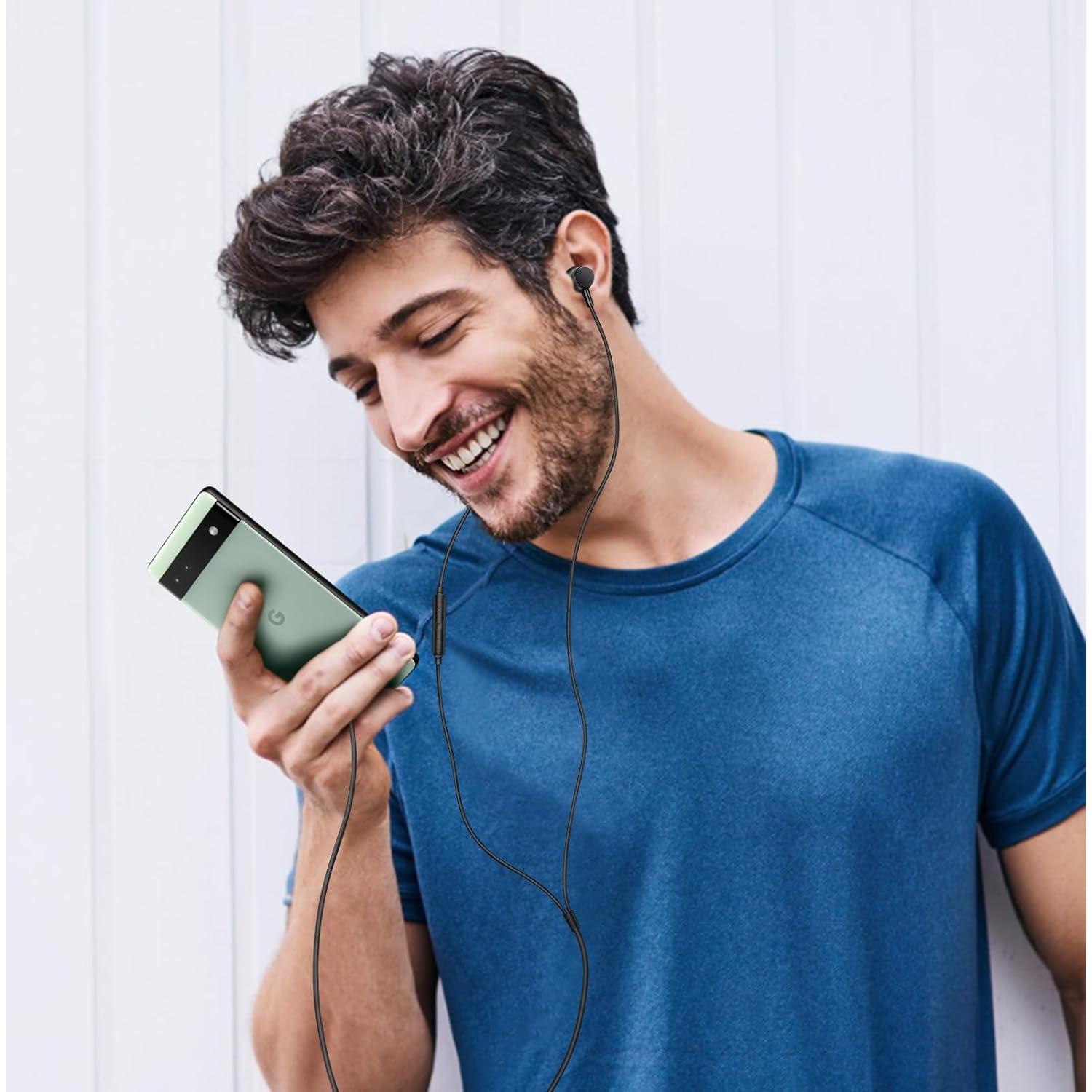 Auriculares con cable ASKUBSKU 3.5mm HiFi Estéreo Negro