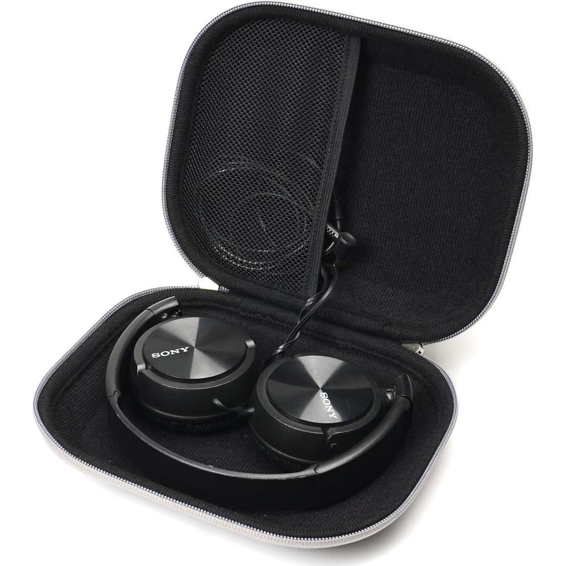 Funda de Viaje WGear para Auriculares Sony y Sennheiser Gris