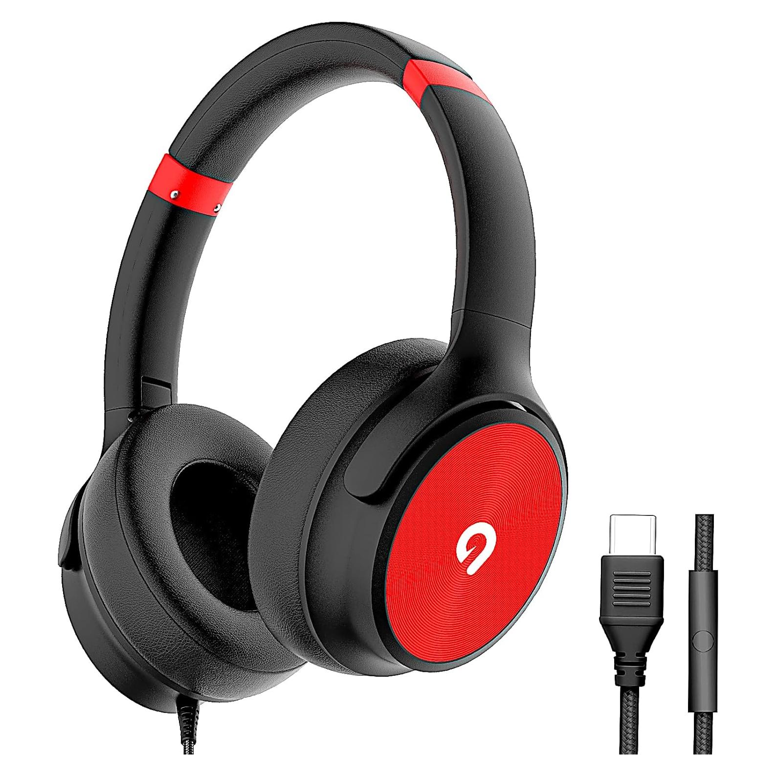 Auriculares USB-C Adoope AD1000, Sonido Estéreo Hi-Fi, Negro