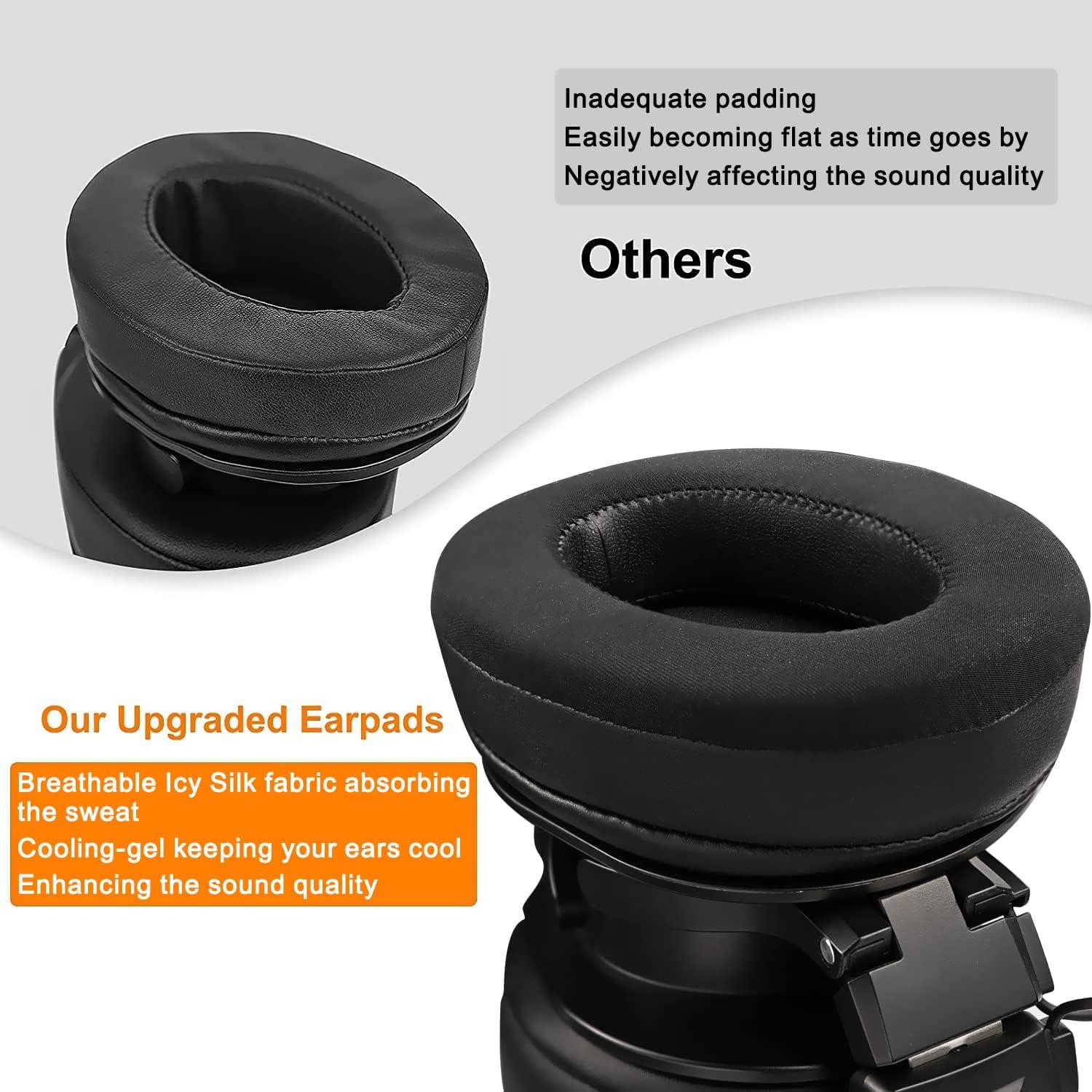 Almohadillas de Gel Refrigerante Soulwit para Auriculares - Negro