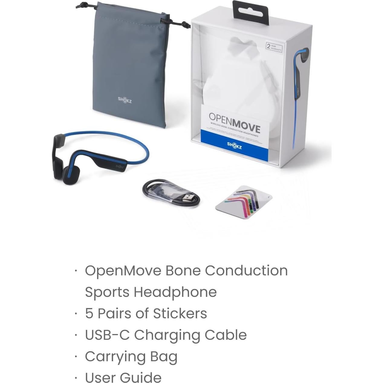 Auriculares Deportivos Bluetooth SHOKZ OpenMove Azul IP55