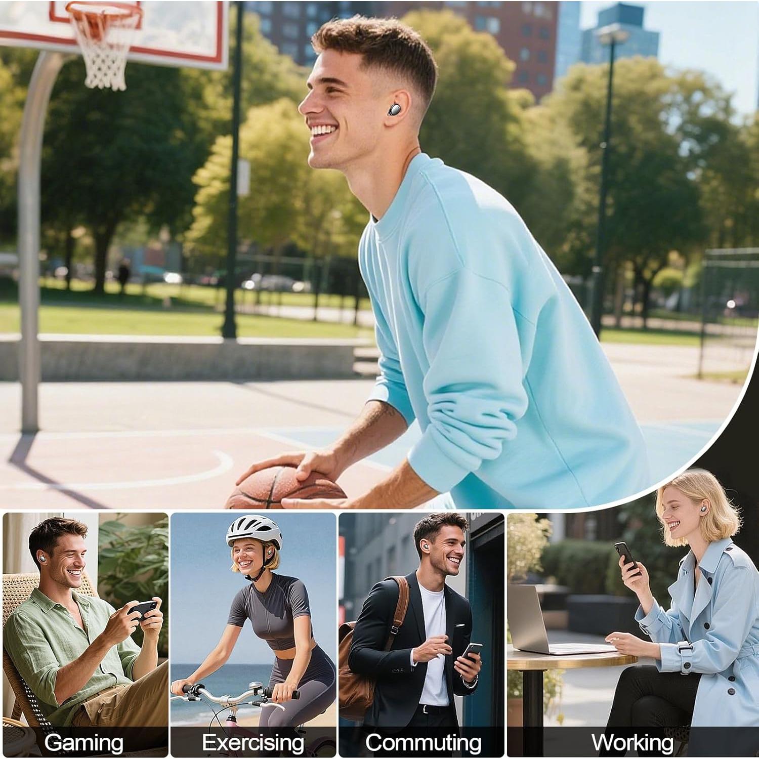 Auriculares Inalámbricos Kurdene S8 Plus Bluetooth 5.4 Negro