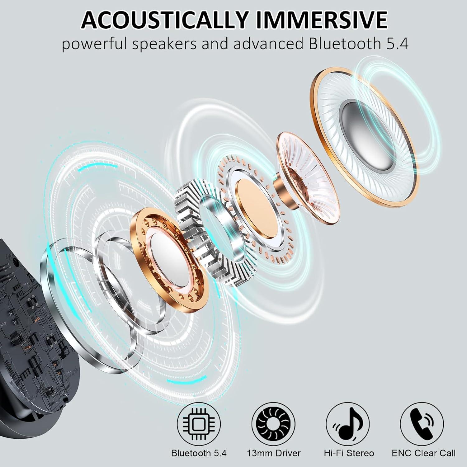 Auriculares Inalámbricos Matast C16 Bluetooth 5.4 60H IP7