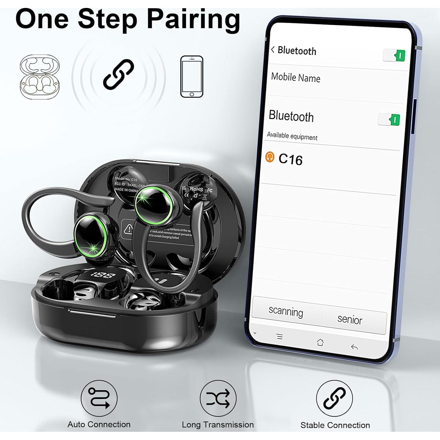 Auriculares Inalámbricos Matast C16 Bluetooth 5.4 60H IP7