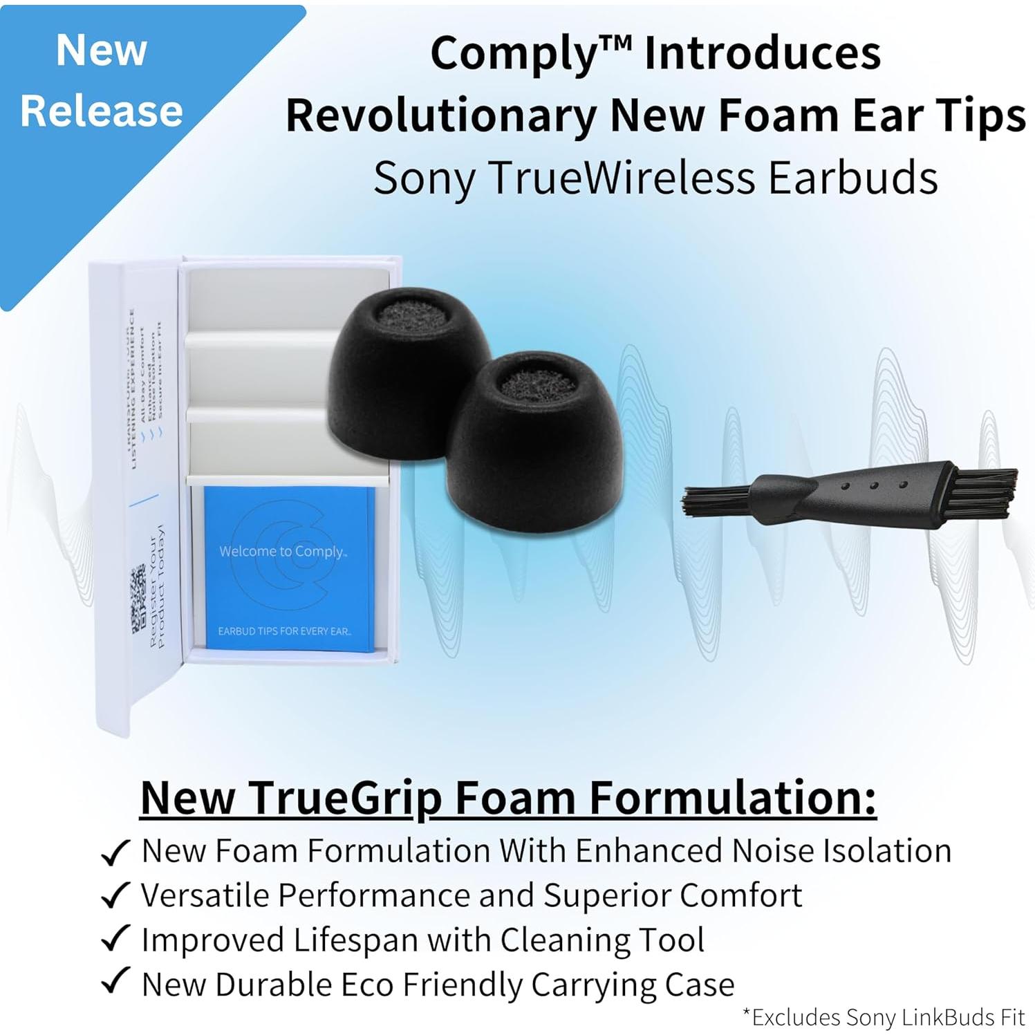 Puntas de Auriculares Comply TrueGrip para Sony - Espuma Premium, 3 Pares