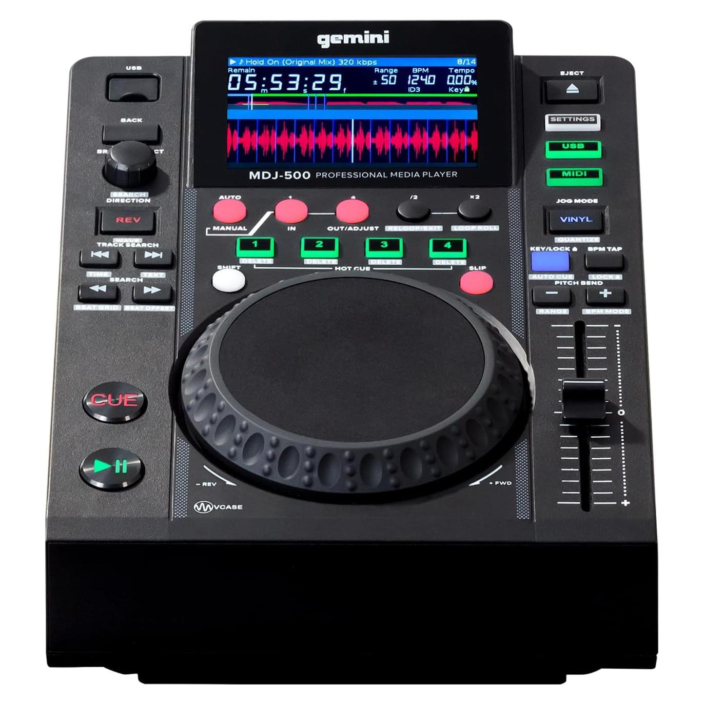 Reproductor de Medios DJ Gemini Sound MDJ-500 - Compacto y Versátil
