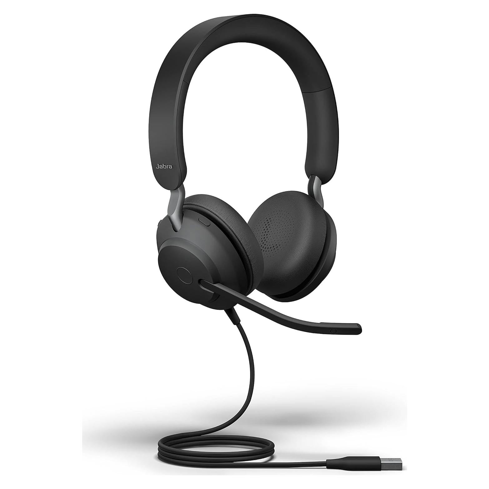 Auricular Estéreo Jabra Evolve2 40 SE con Cable USB-A y Cancelación de Ruido